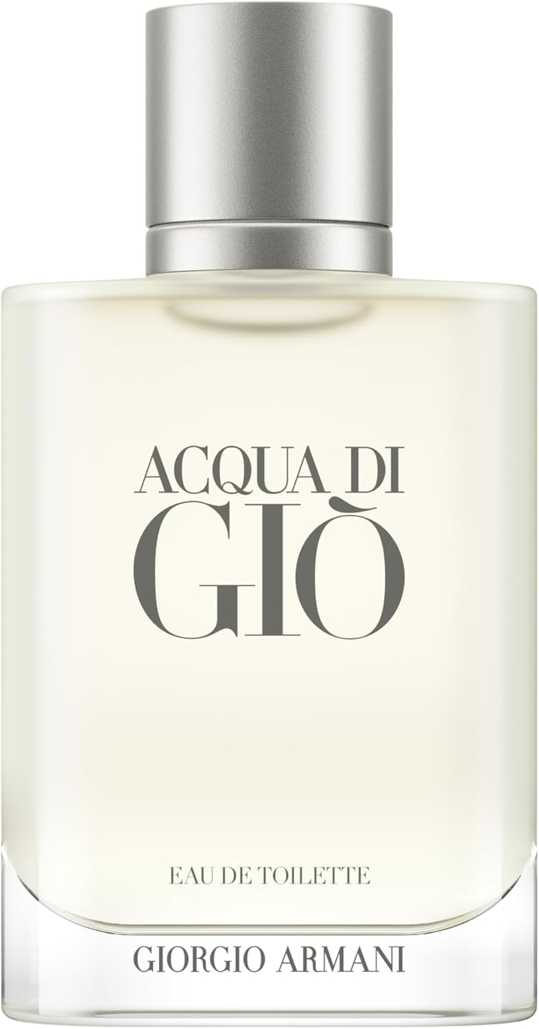 Armani Beauty, Acqua di Giò Eau de Toilette, Giorgio Armani, Perfume Masculino Refilável, Fragrância Cítrica, Aquática e Fresca com Notas de Bergamota, Cedro, Patchouli, Jasmim e Almíscar