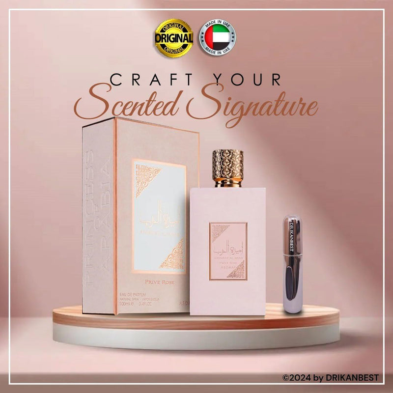 Perfume Ameerat Al Arab Prive Rose, Princess of Arábia Prive Rose Eau de Parfum Woman Oud Oriental Musk 100 ml