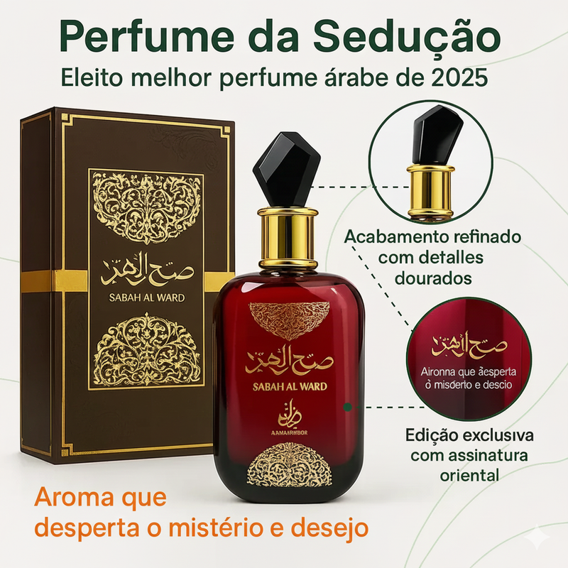 COMPRE 1 e LEVE 3 Perfumes Árabes Femininos - Sabah Al Ward, Fakhar e Royal Amber — Três Fragrâncias intensas e Marcantes